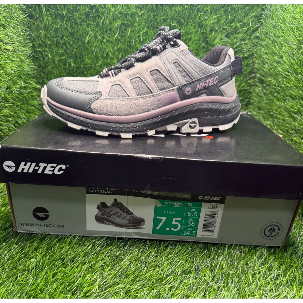 Hi-Tec Womens Hiking Shoes Grey Lilac Low Top Trail Sneakers CH80460W-NI 7.5